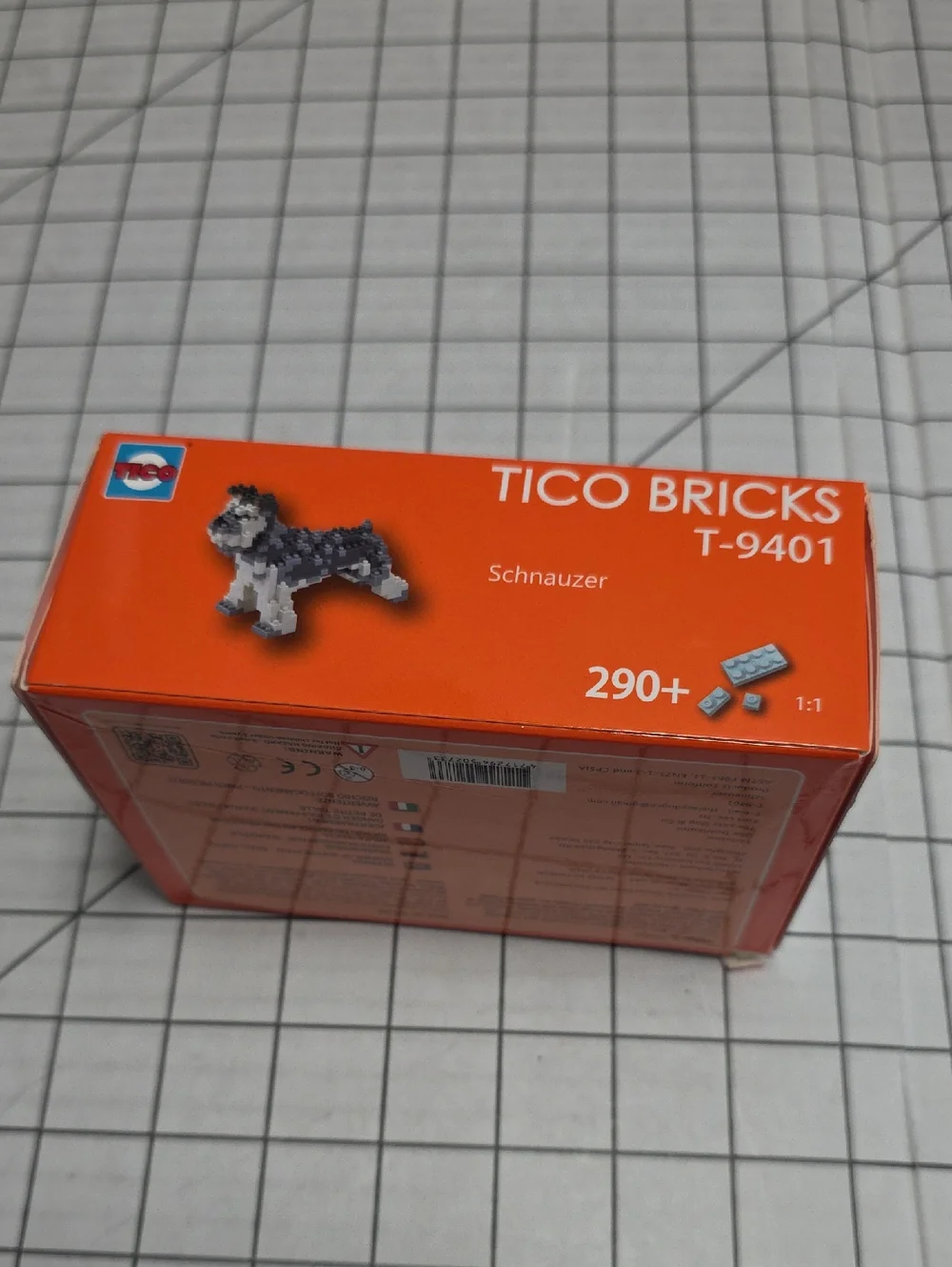 Schnauzer Building Set - Gray & White, TICO Bricks NIB T-9401